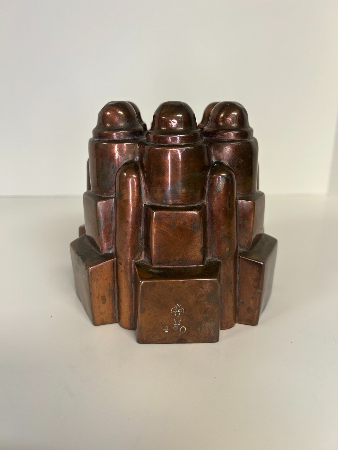 Antique Benham & Froud Copper Jelly Mould #420 Victorian Castellated Castle