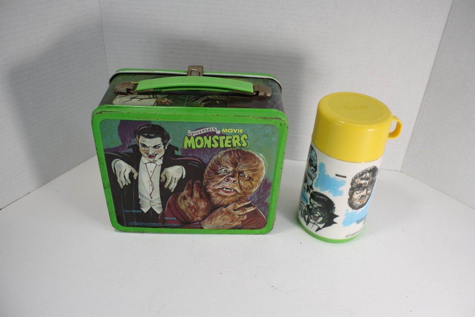 1979 Universal Movie Monsters Lunchbox Aladdin Frankenstein With Thermos