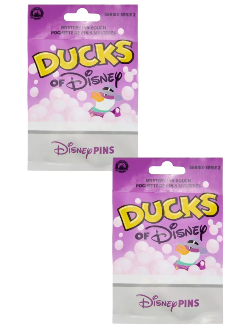 Disney Parks Character Ducks Series 2 Mystery 5 Pin Pack Set of 2 Sealed - NEW