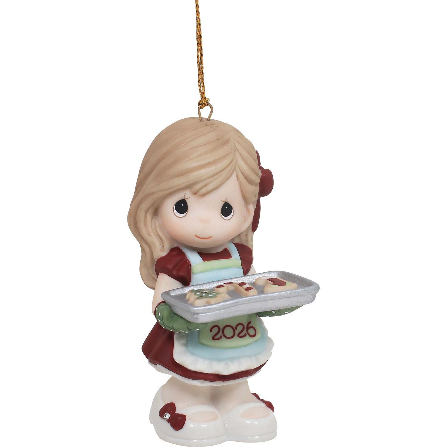 PRE-ORDER Dated 2026 Girl Ornament By: Christmas Precious Moments *SHIPS 9/2026*