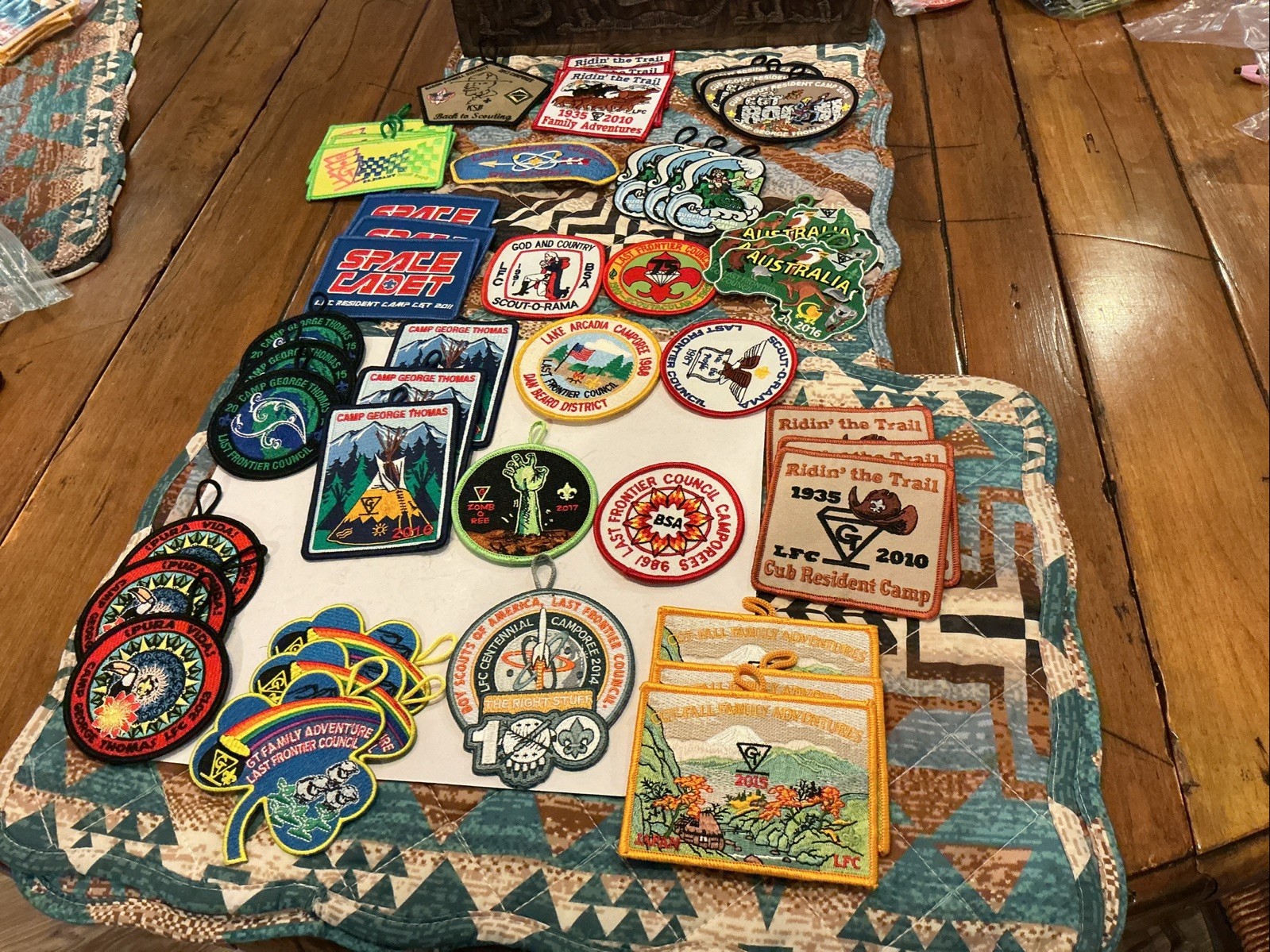 Lot Of Last Frontier Council Patches And Camp George Thomas 