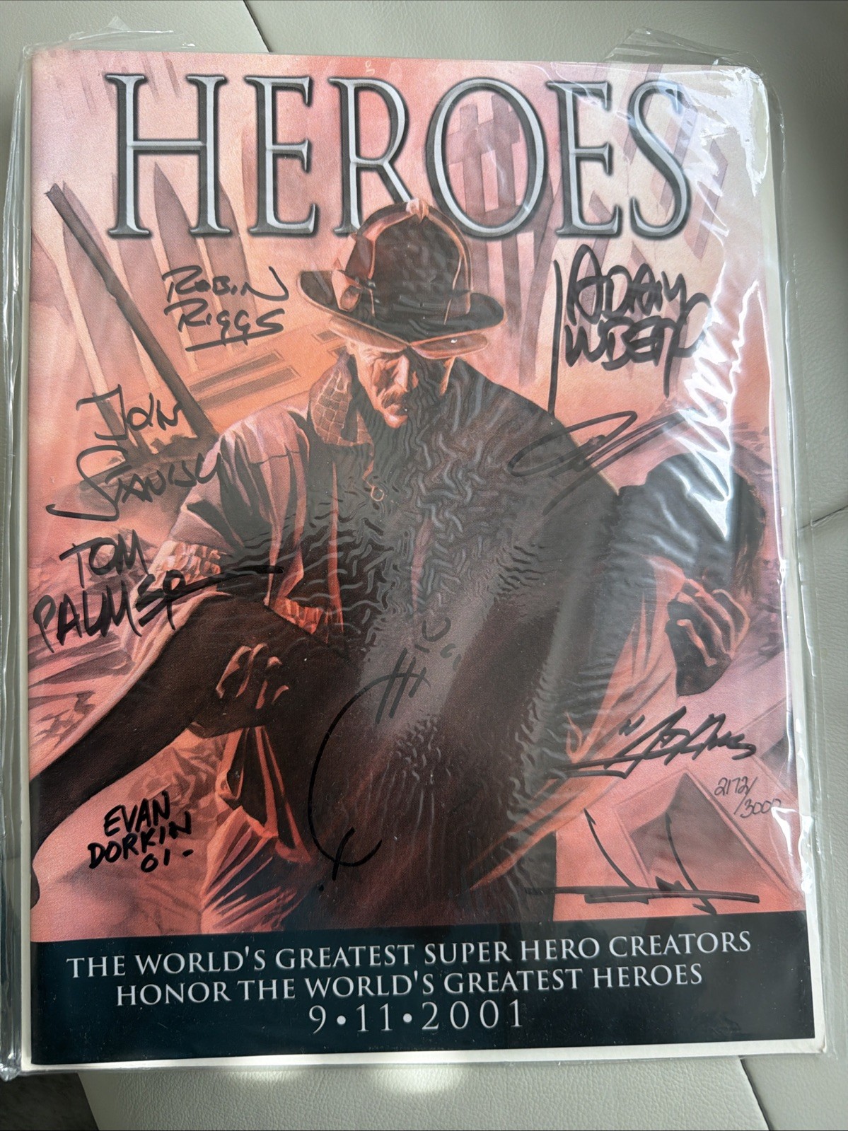 MARVEL HEROES 9-11  SIGNED 1st Print Memorial Comic Book with DYNAMIC FORCES COA