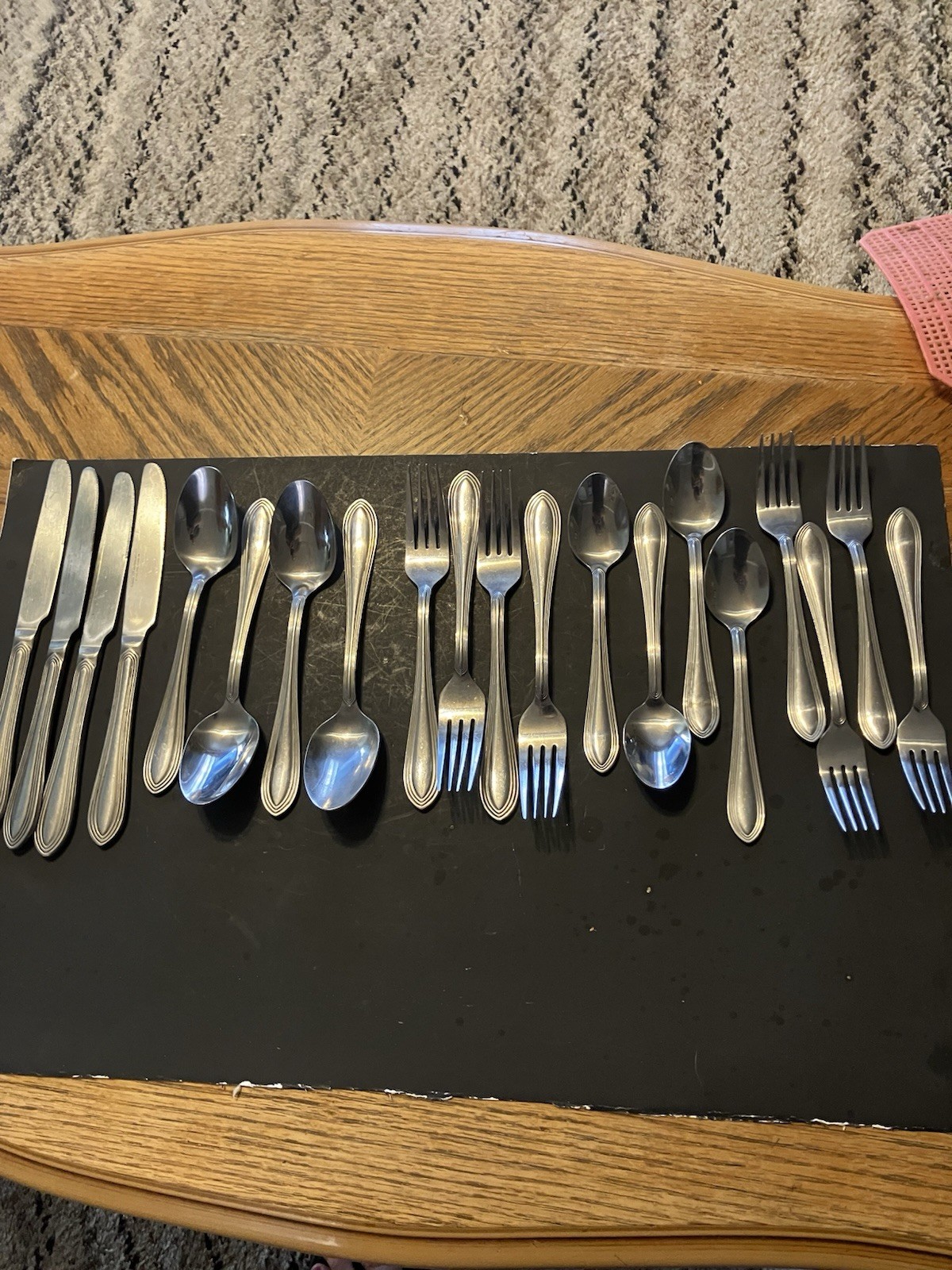 Set of 20 Hampton Silversmiths Stainless Flatware 5 Sets of 4 each