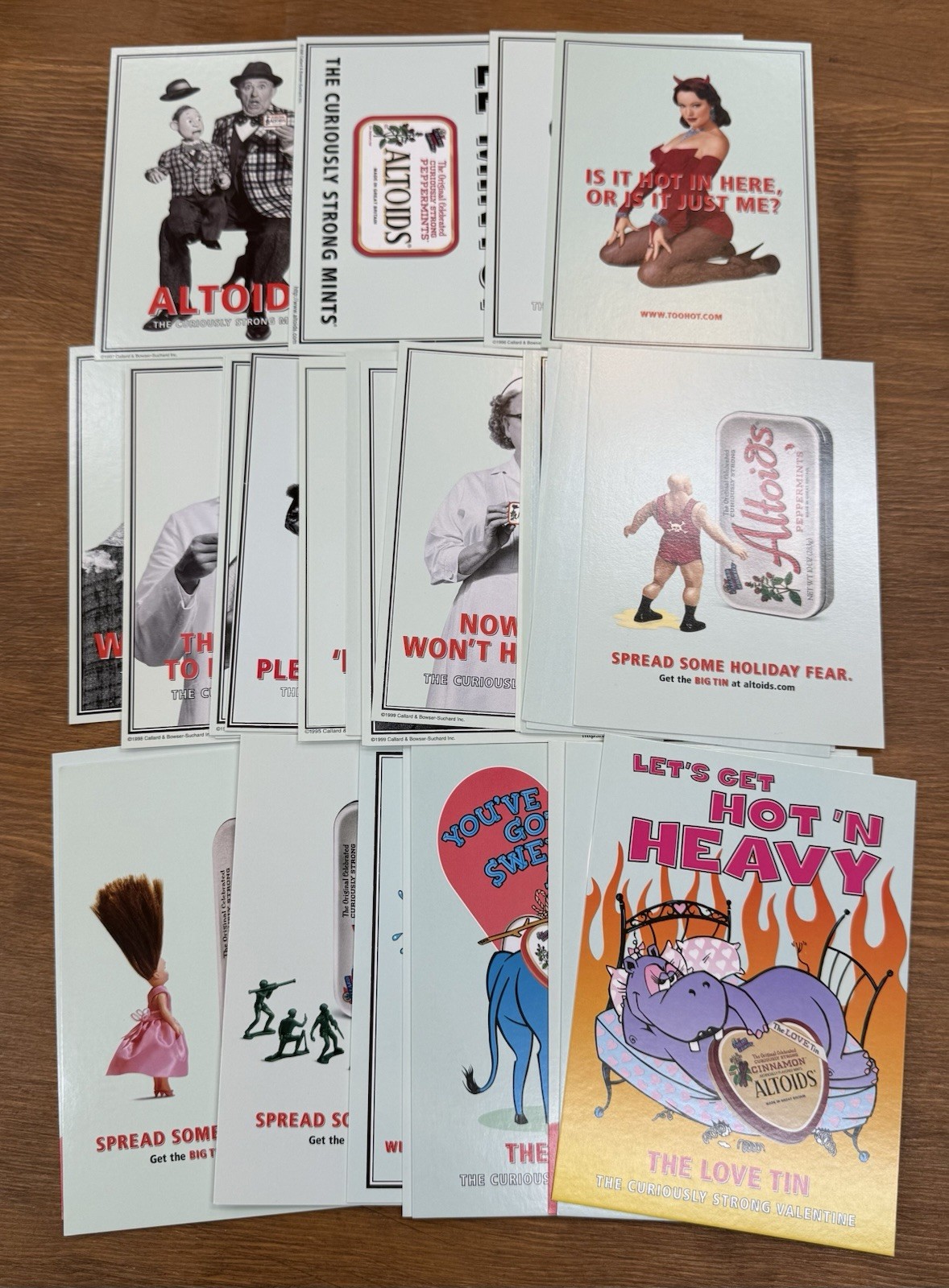 27 Vintage 1990s Y2K Advertising ALTOIDS Mints Postcards Sticker Ads Lot