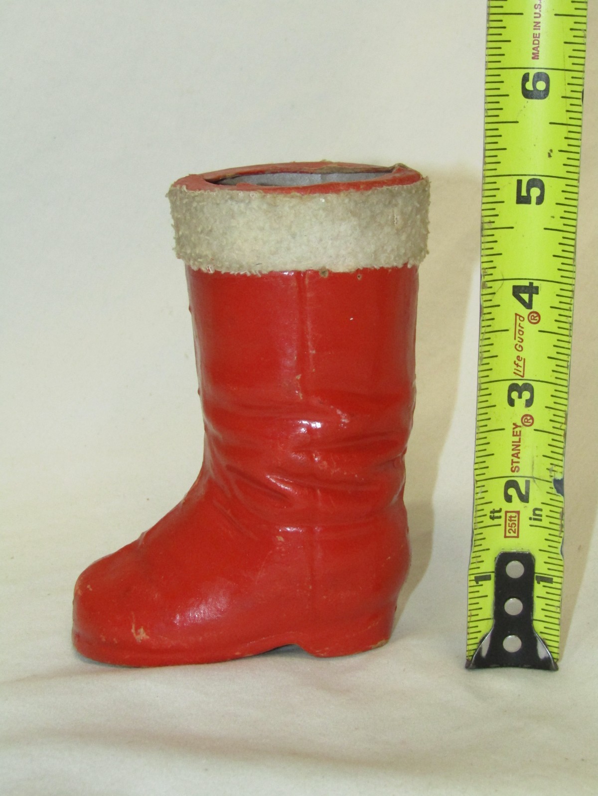 German Antique Santa Boot Putz Village Christmas Ornament Candy Container 1930\'s