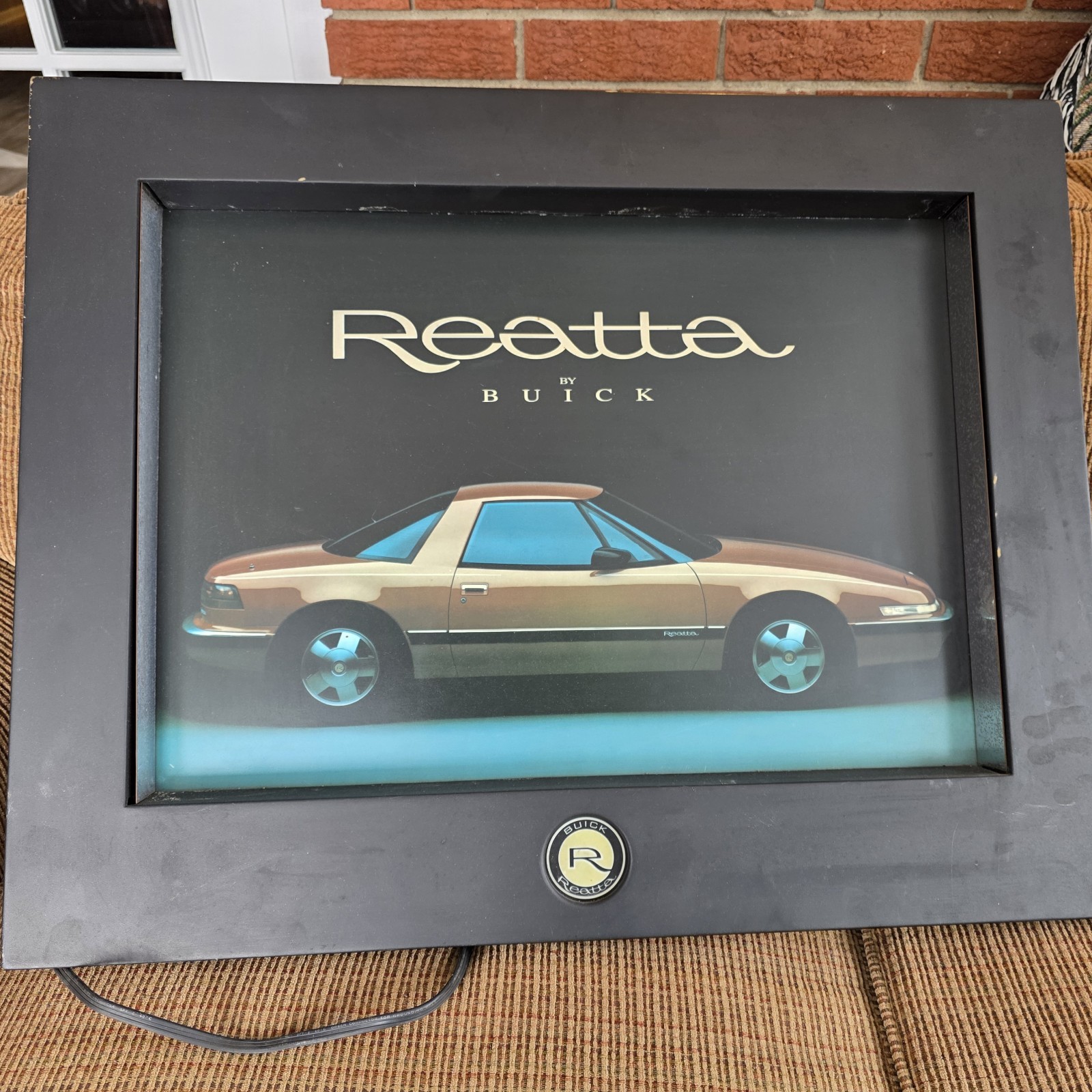 Vintage Antique Buick Reatta GM Light Up Dealership Sign 