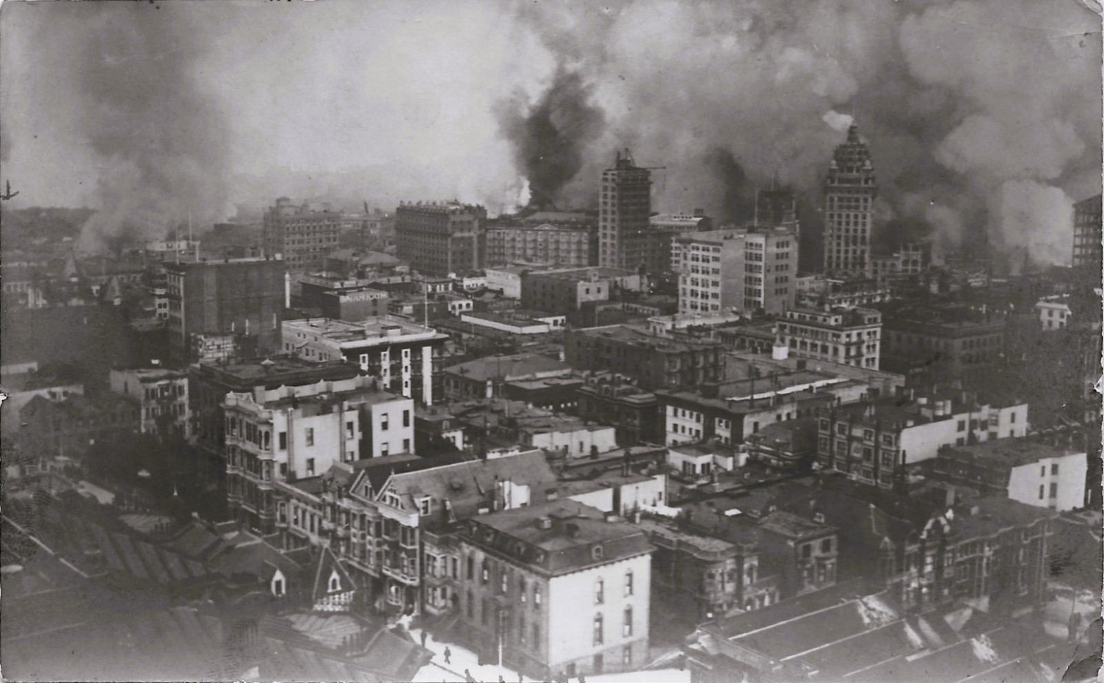 RPPC - SAN FRANCISCO EARTHQUAKE & FIRE - NICE DESCRIPTION of DISASTER on BACK