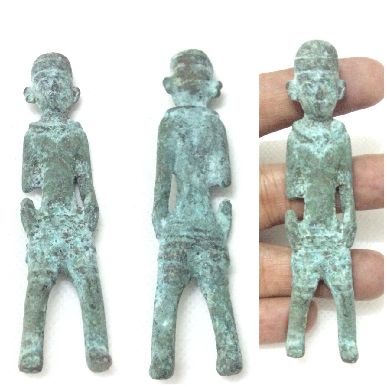 Antique Sumerian Mesopotamian Old Middle Eastern Art Bronze Statue of Human