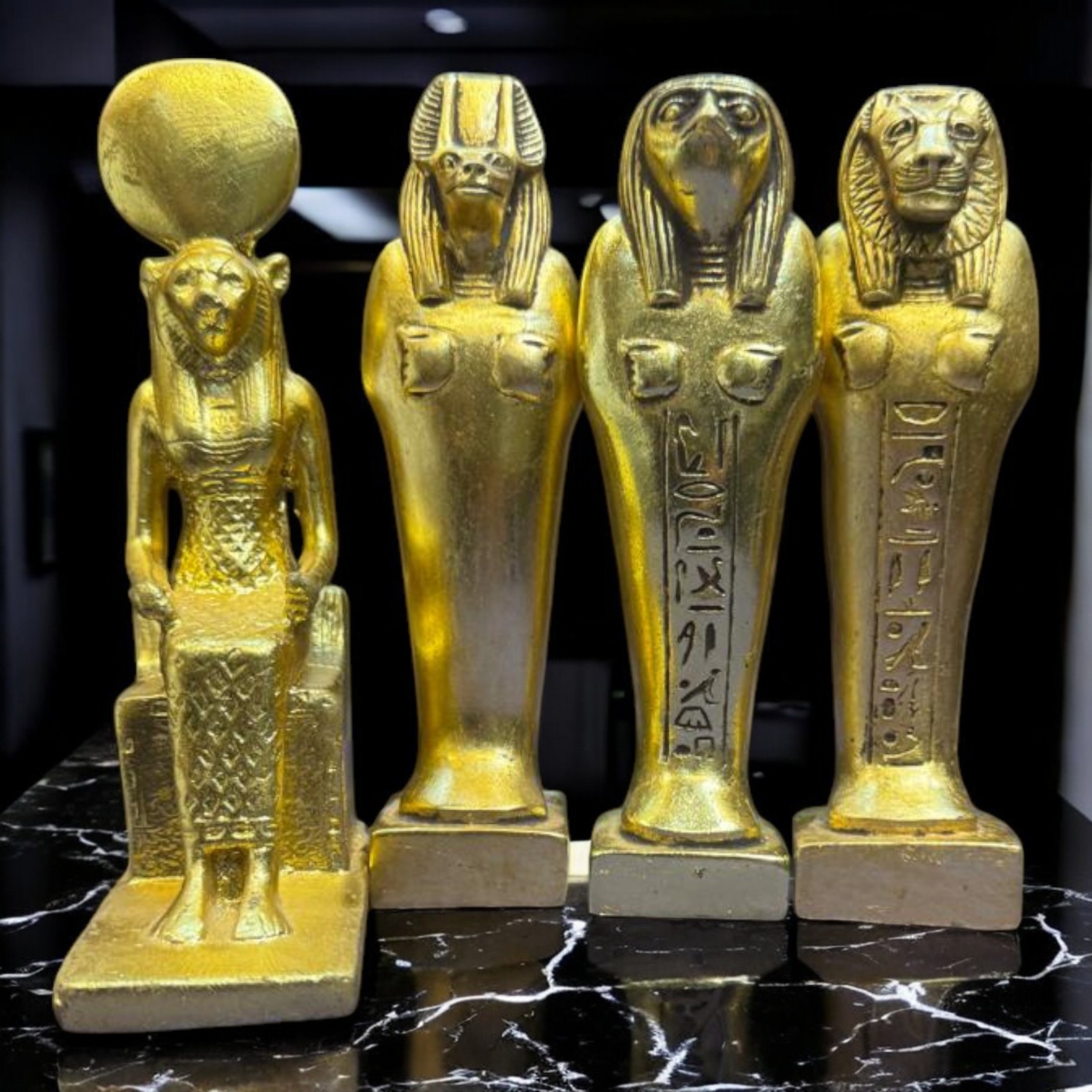 Ancient Egyptian Set of Sons of Egyptian Gods Afterlife Mythology Antique BC