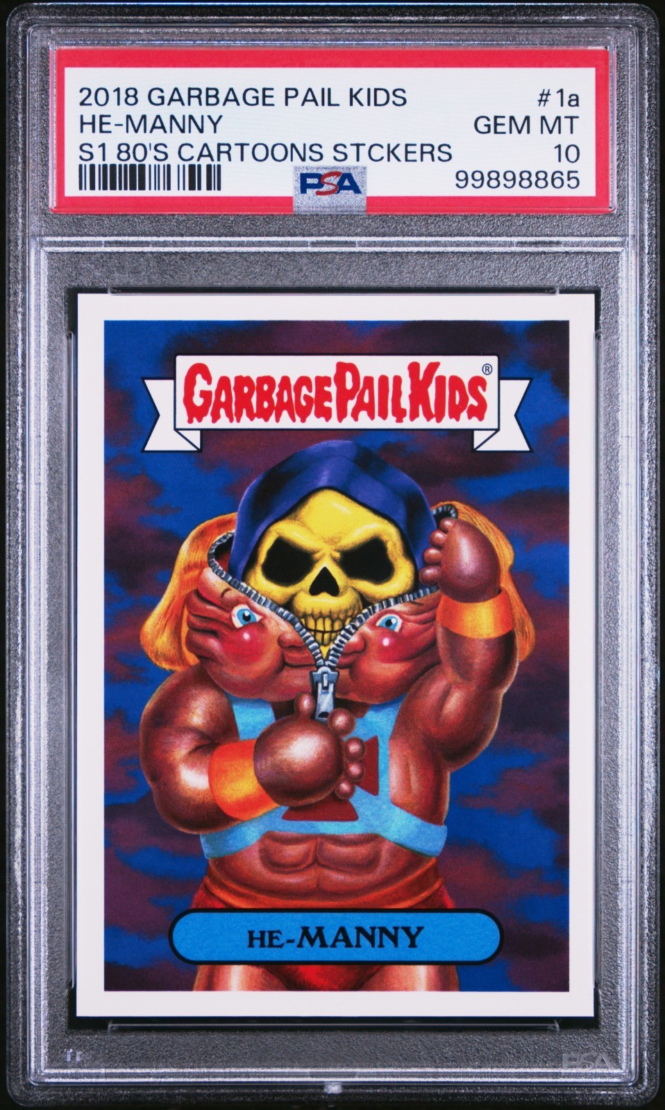2018 Topps Garbage Pail Kids We Hate the 80s Cartoons HE MANNY Man 1a PSA 10 GEM 2018 Topps Garbage Pail Kids We Hate the 80s Cartoons HE MANNY Man 1a PSA 10 GEM