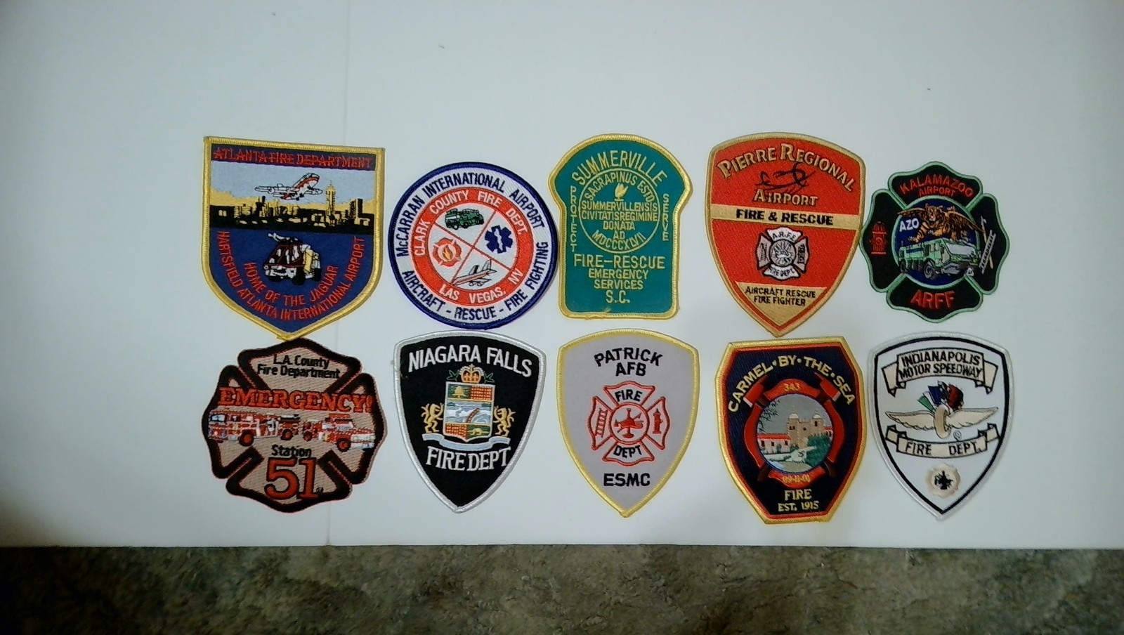 10 Fire Department Firefighter Patch Lot - ALL NEW - NO DUPS - VINTAGE 10 Fire Department Firefighter Patch Lot - ALL NEW - NO DUPS - VINTAGE