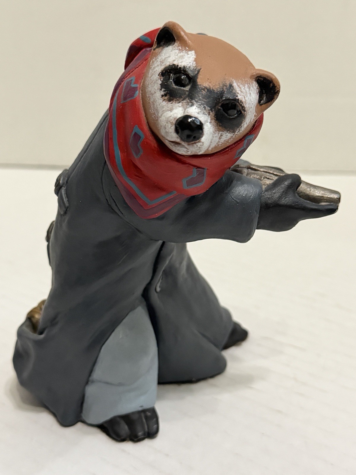 Vintage 1994 Ka Graves Imaginals Black Footed Ferret Cowboy Figurine 6”