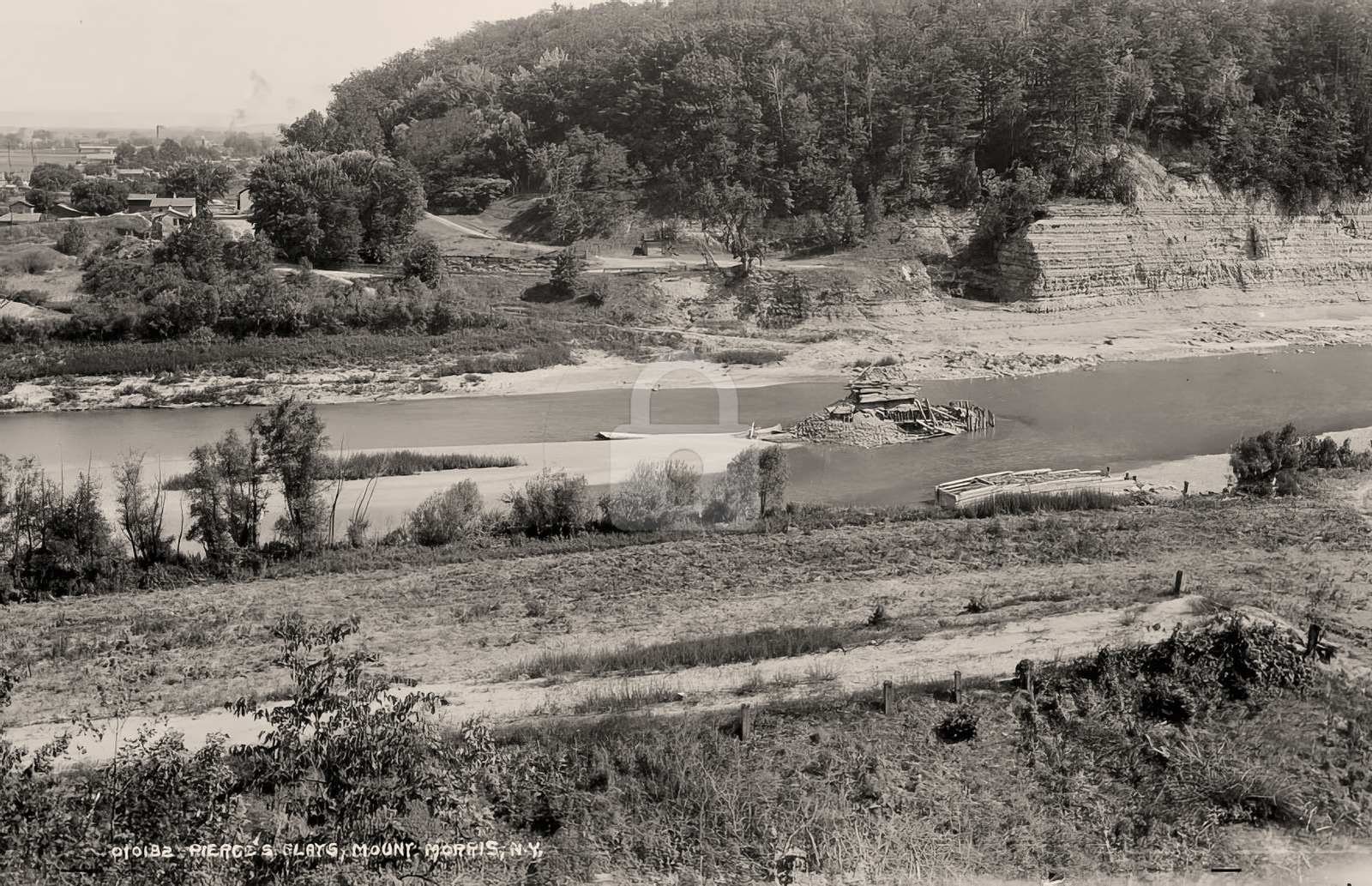 Pierce\'s Flats Mount Morris. NY New York c1890s RPPC Photo Postcard COPY