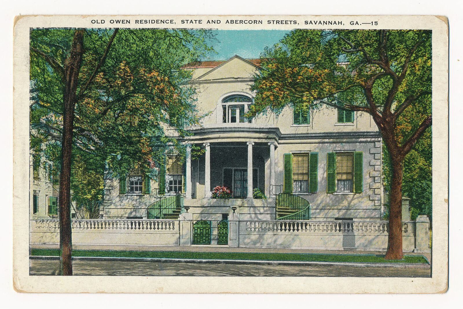Owen Residence, State and Abercorn Street, Savannah, Georgia ca,1920