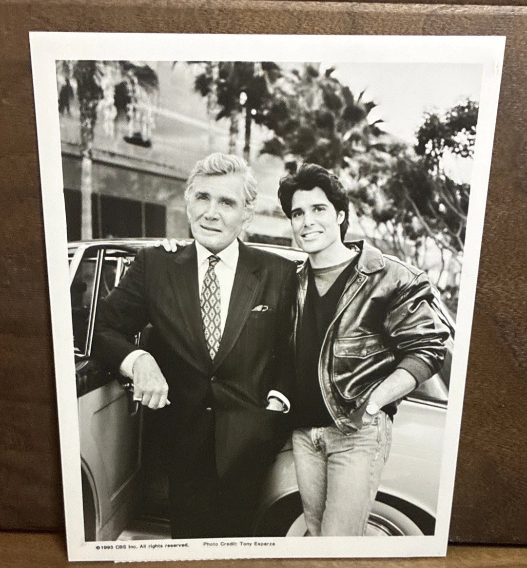 1993 CBS Gene Barry Peter Barton Star Burkes Law TV Promo Actor Press Photo 7x9
