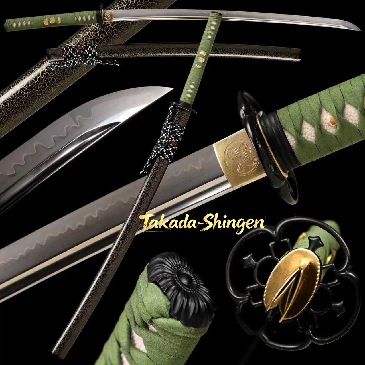 Clay Tempered T-10 steel Blade Japanese Katana Steel Tsuba Sharp Sword