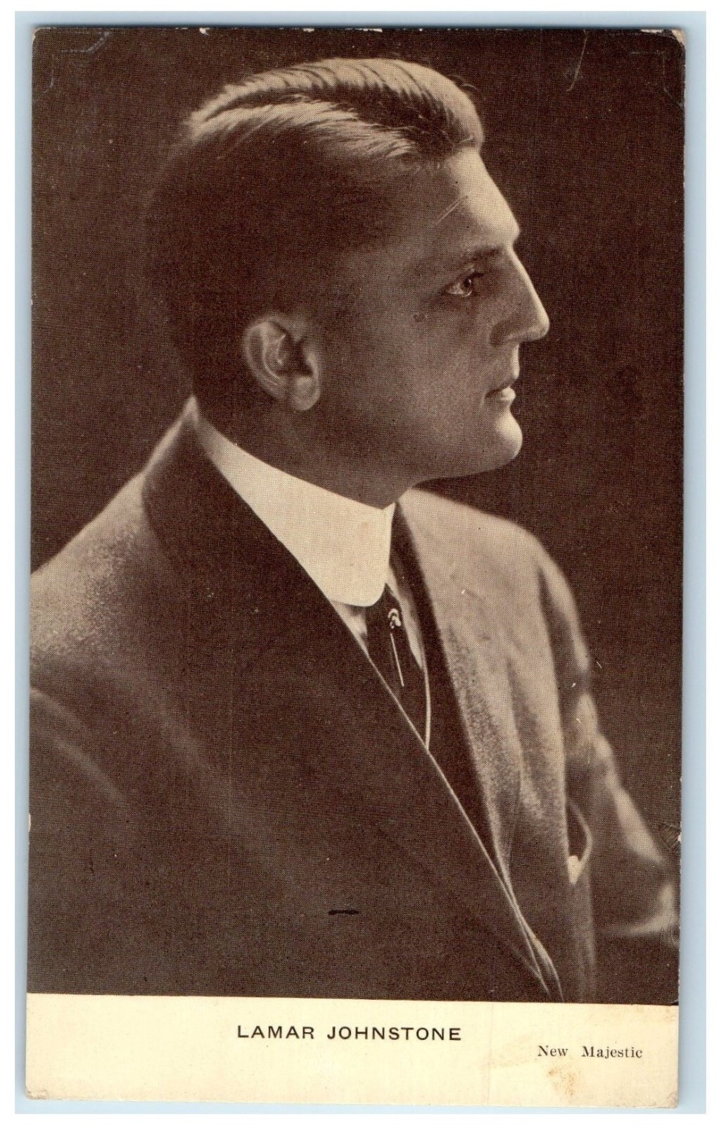 c1910\'s Lamar Johnstone New Majestic Actor Vaudville Studio Portrait Postcard