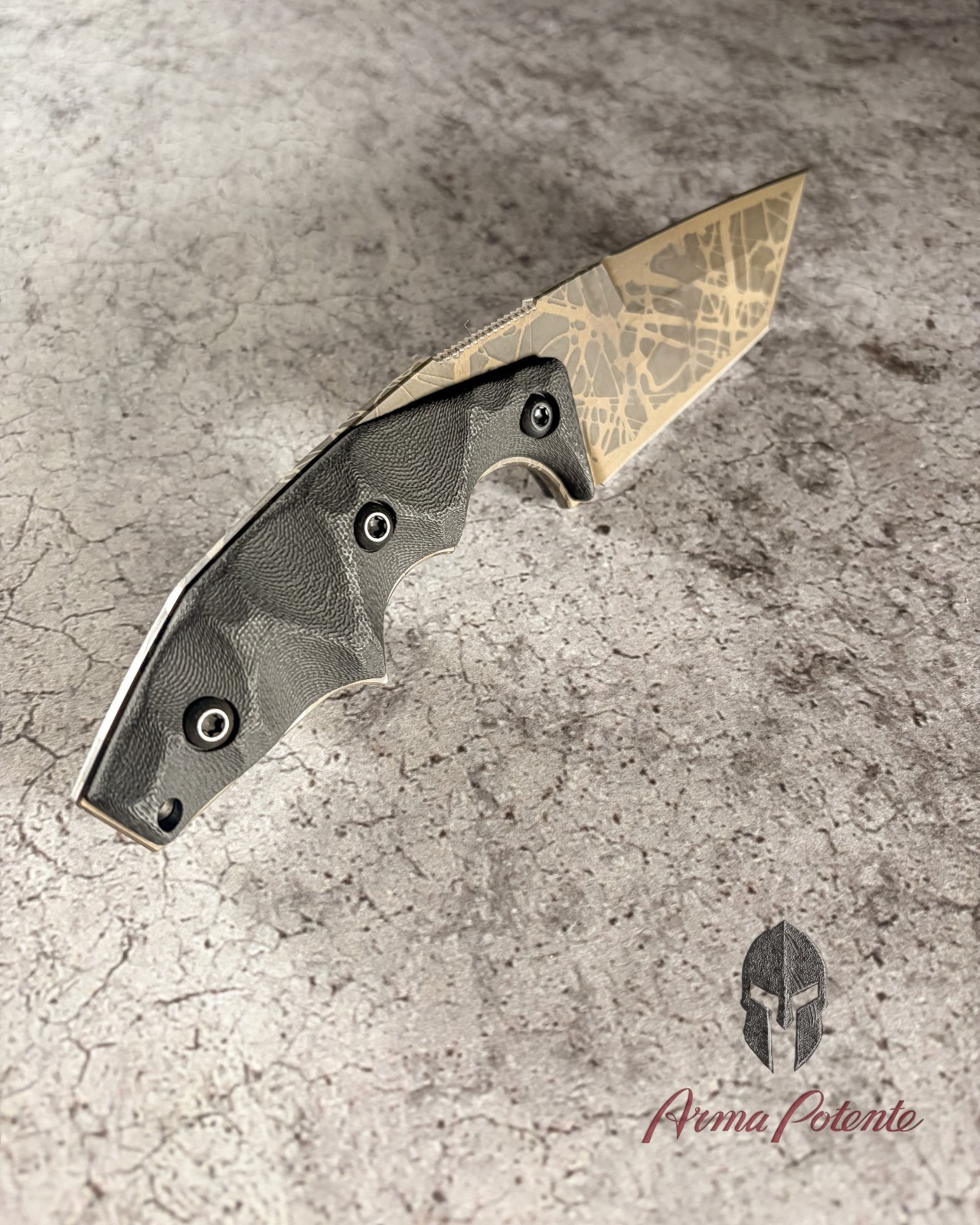 NEW Bawidamann Custom Pogn-L Acid Etched Gray Dirty Bronze Patina CPM S35VN G10