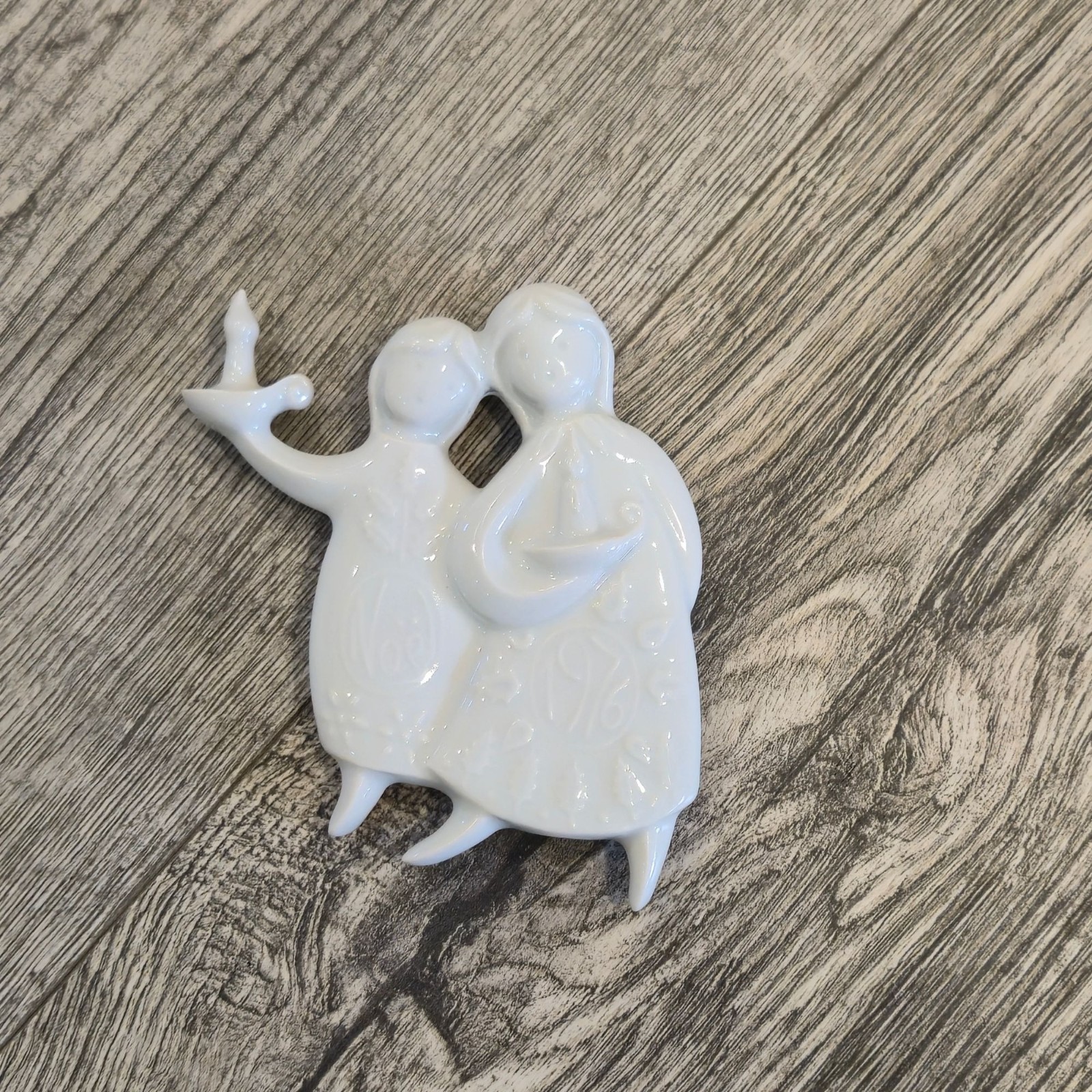  Vintage Haviland Limoges Christmas Ornaments  white Porcelain  Christmas 1976