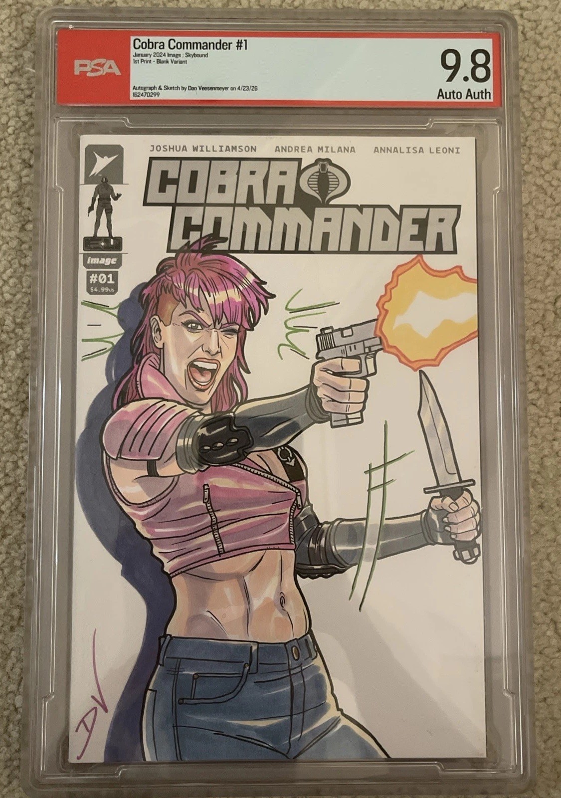 Cobra Commander #1 9.8 Signed FULL SKETCH Energon Universe SDCC 2026 Blind Box