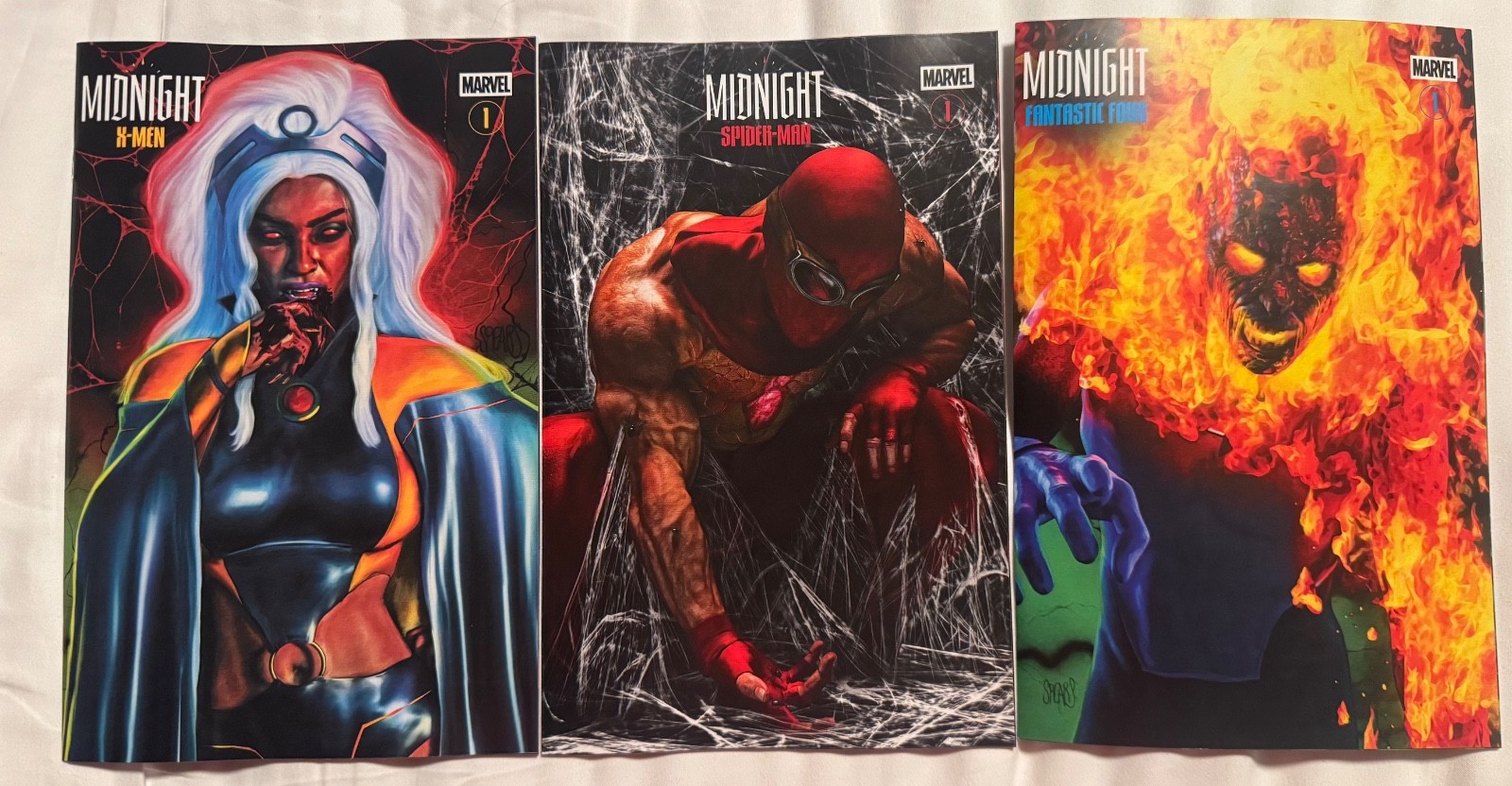 Mark Spears Marvel Midnight Exclusive NYCC Covers Set Spiderman X-men FF 🔥