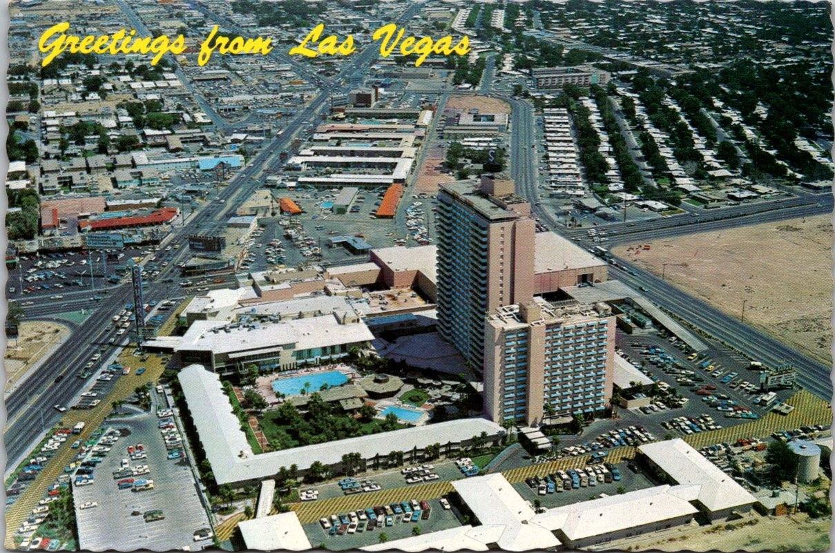 Las Vegas Nevada Sahara Hotel Aerial View Continental Postcard B147