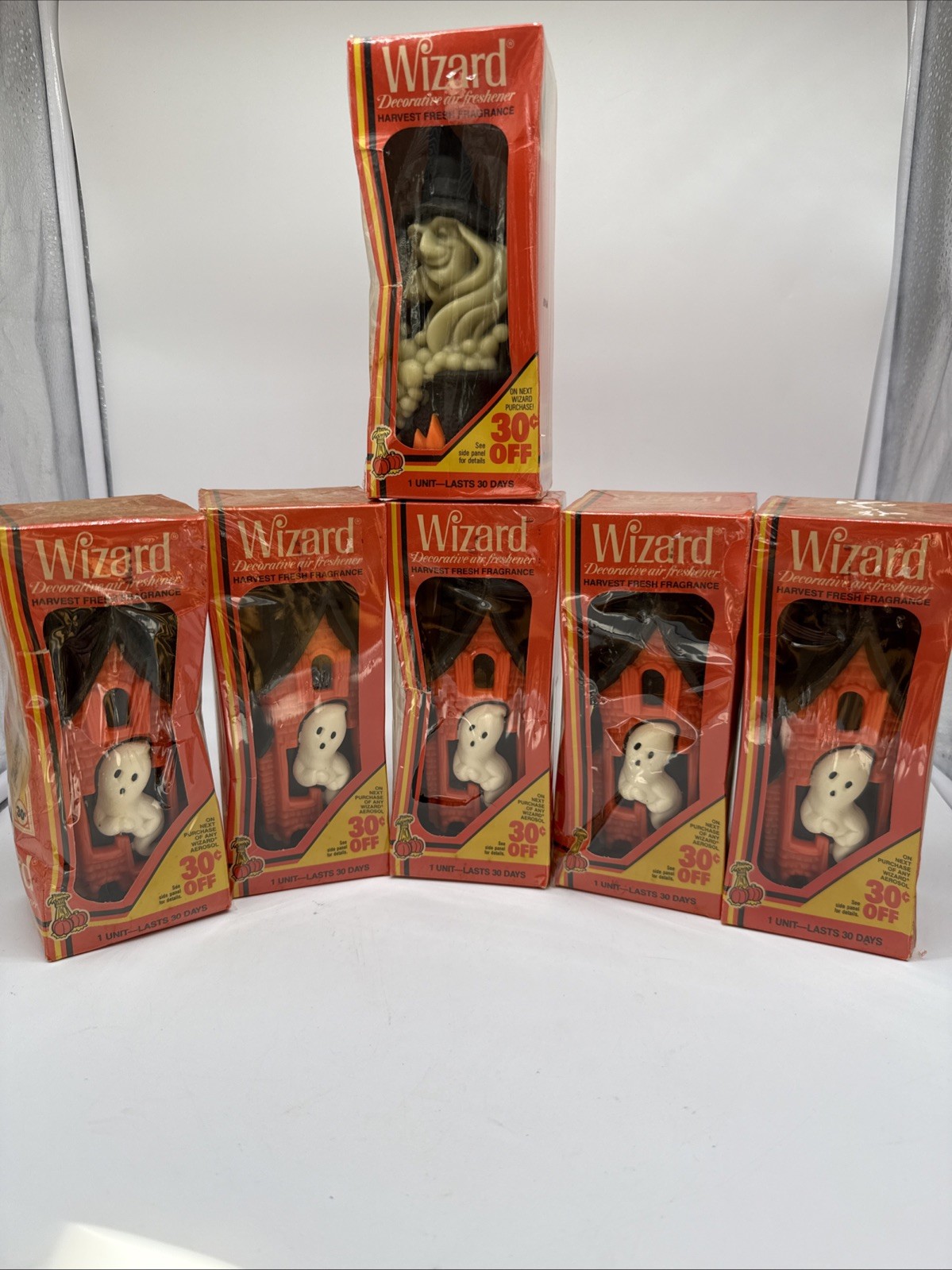 Vintage 1980’s Halloween Wizard Air Fresheners Sealed In Boxes Lot Of 6