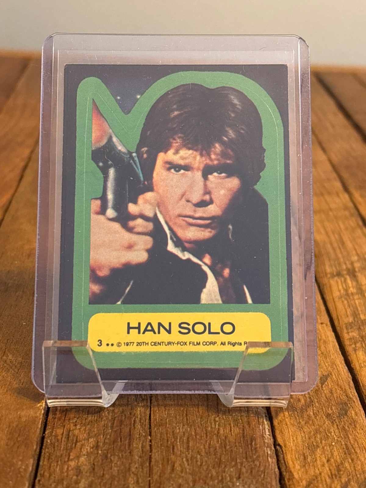 1977 star wars han solo sticker #3