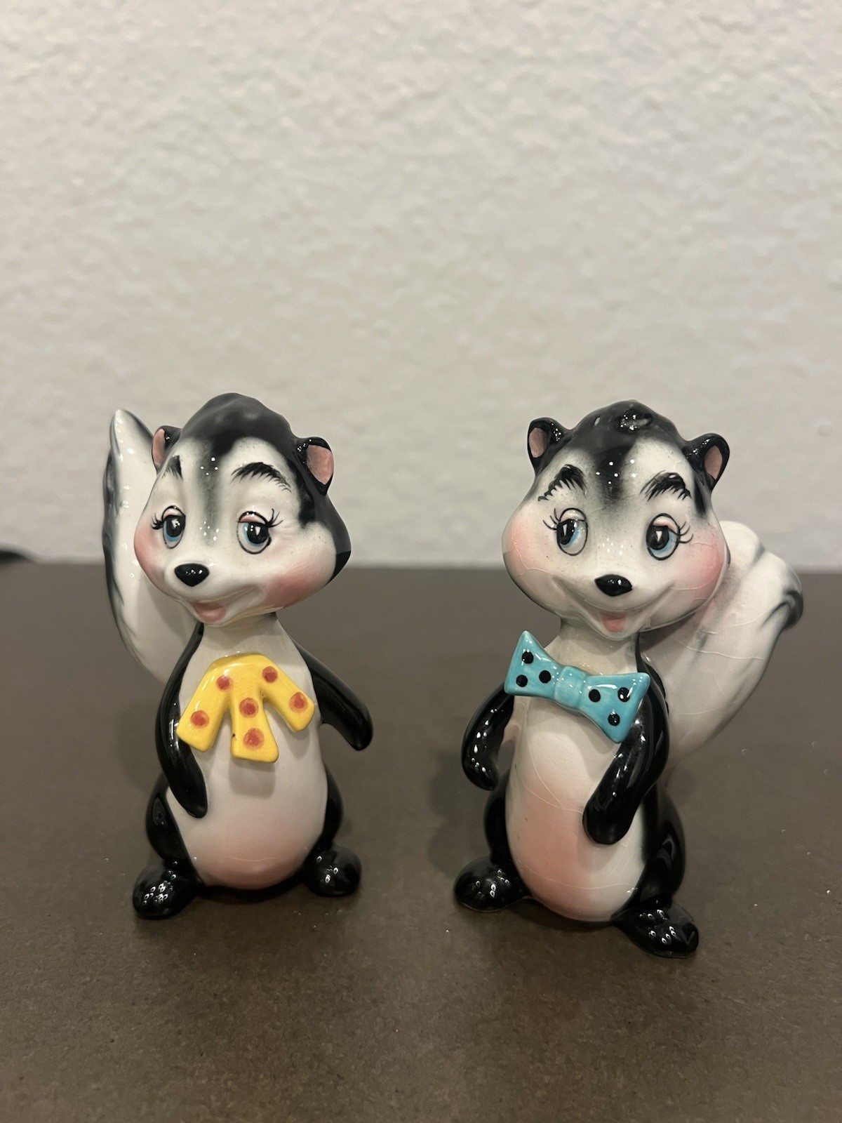 Rare Vintage Anthropomorphic Skunk Shakers