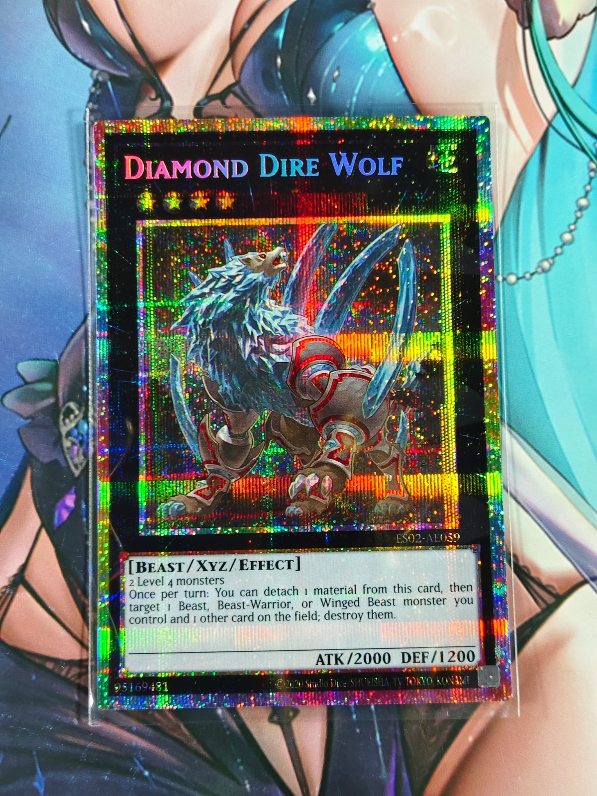 Yugioh Asian English OCG ES02-AE059 Diamond Dire Wolf - PSE