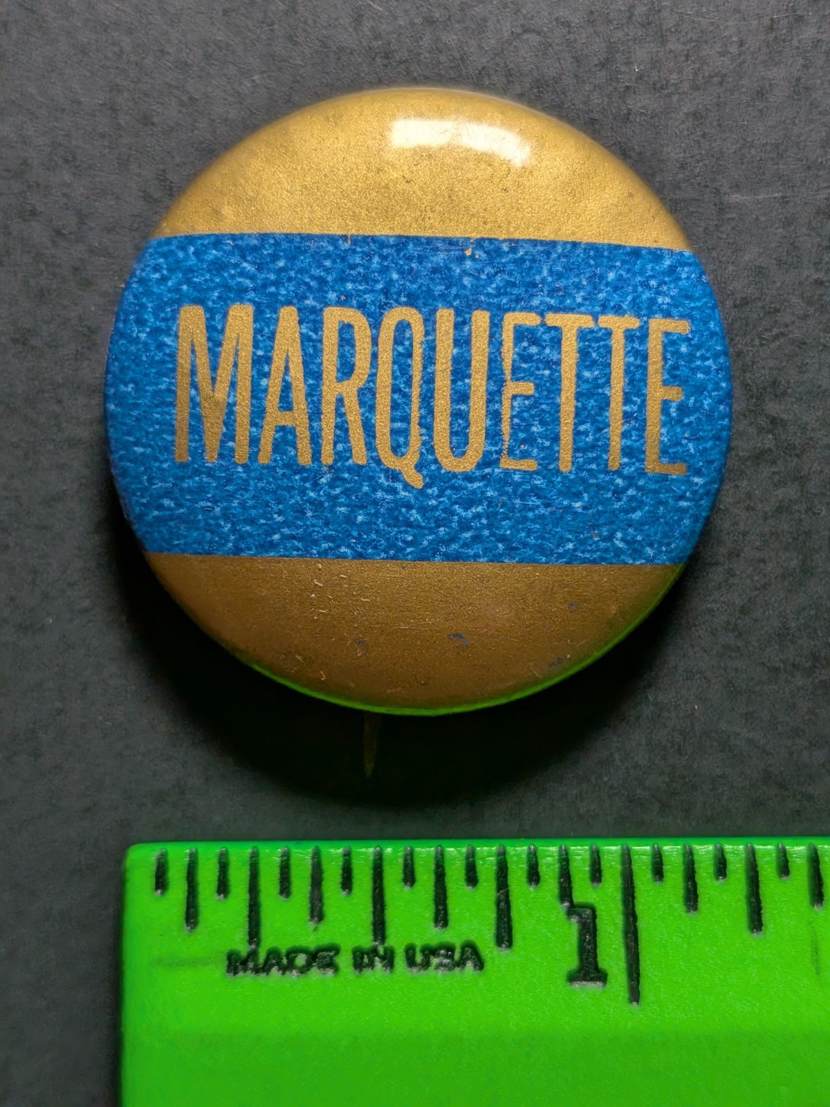 Vintage Marquette College University Pinback Pin