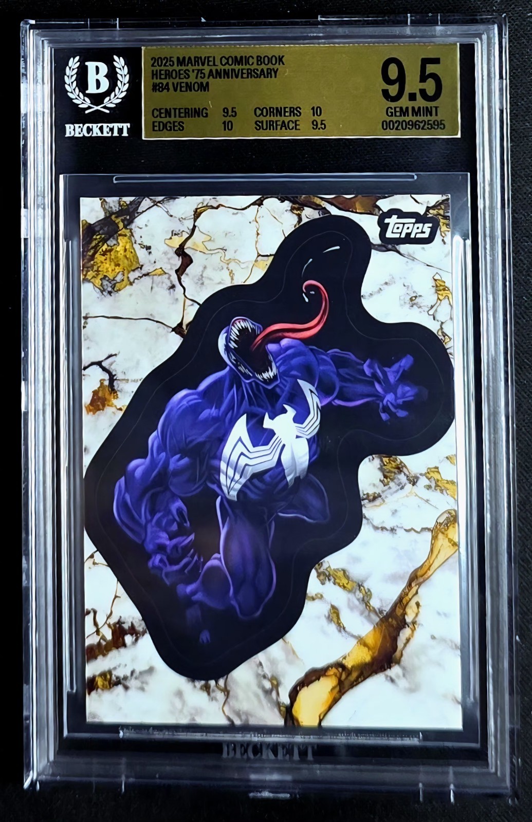 2025 Topps Marvel Comic Book Heroes 1975 Anniversary Venom BGS 9.5 GEM 💎 