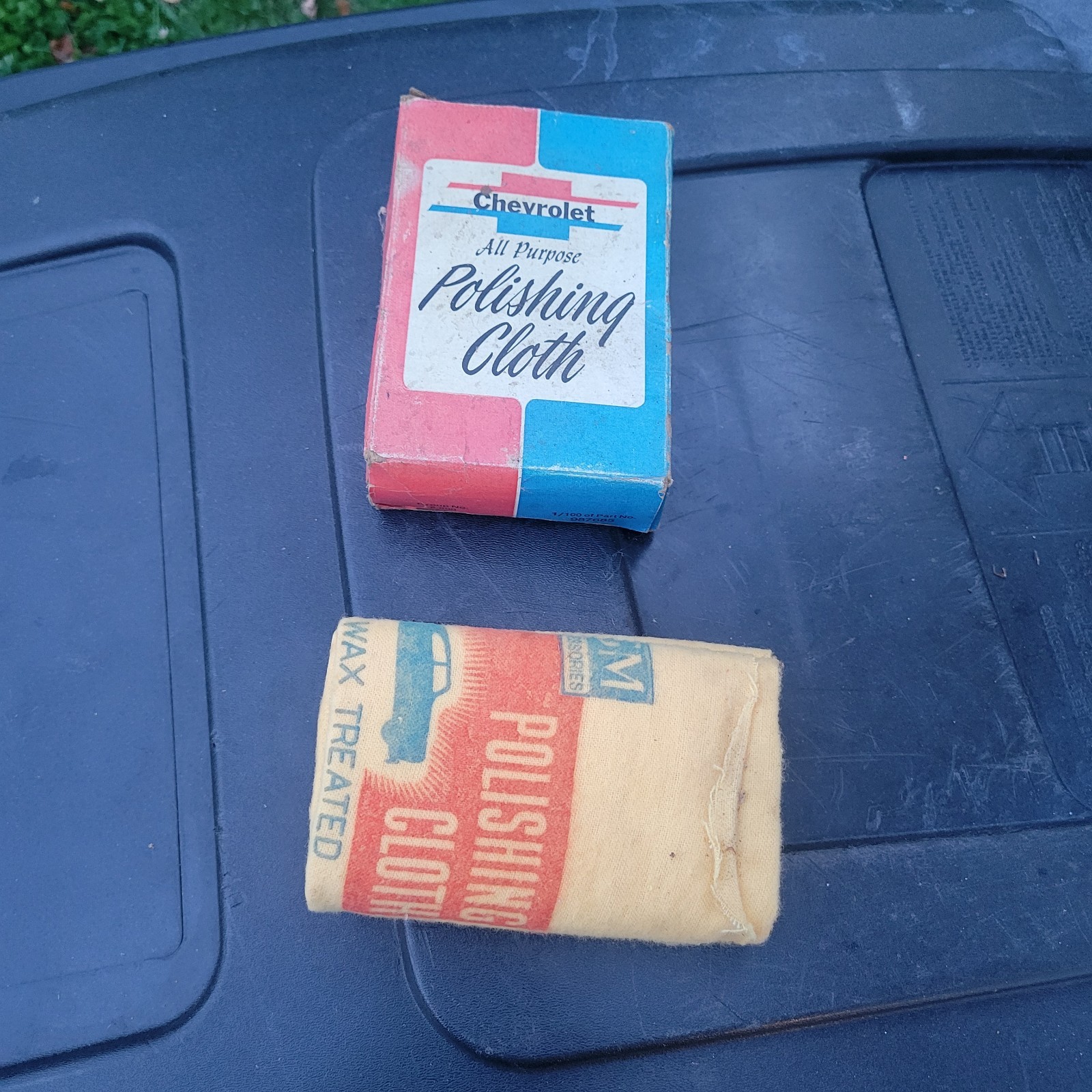Vintage GM Polishing Cloth Wax Treated Flannel Cloth Car And Home Chevrolet 