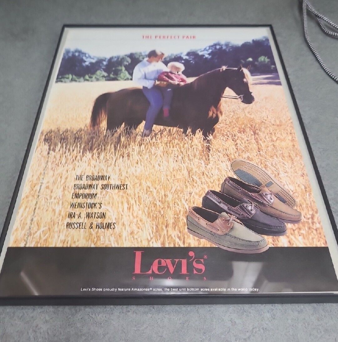 Levis Shoes Print Ad 1990 Framed The Perfect Pair