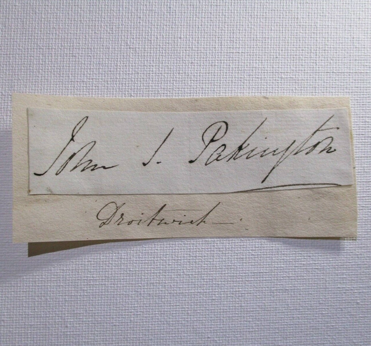 John Pakington 1st Baron Hampton, Autograph Signature, 1799-1880 Secretary State