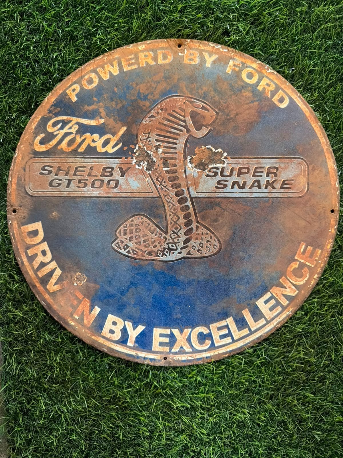 Ford Mustang Porcelain Advertising Sign 12\'\' Inches