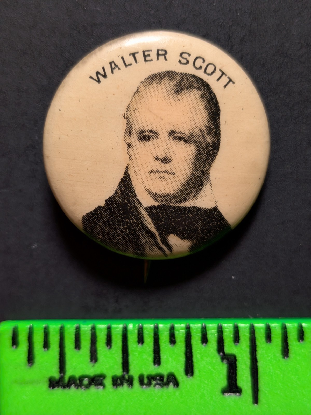 Vintage Walter Scott People of History Pinback Pin Vintage Walter Scott People of History Pinback Pin