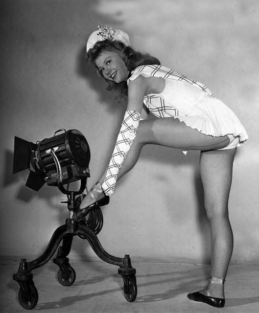 American actress dancer Vera Ellen on set film \