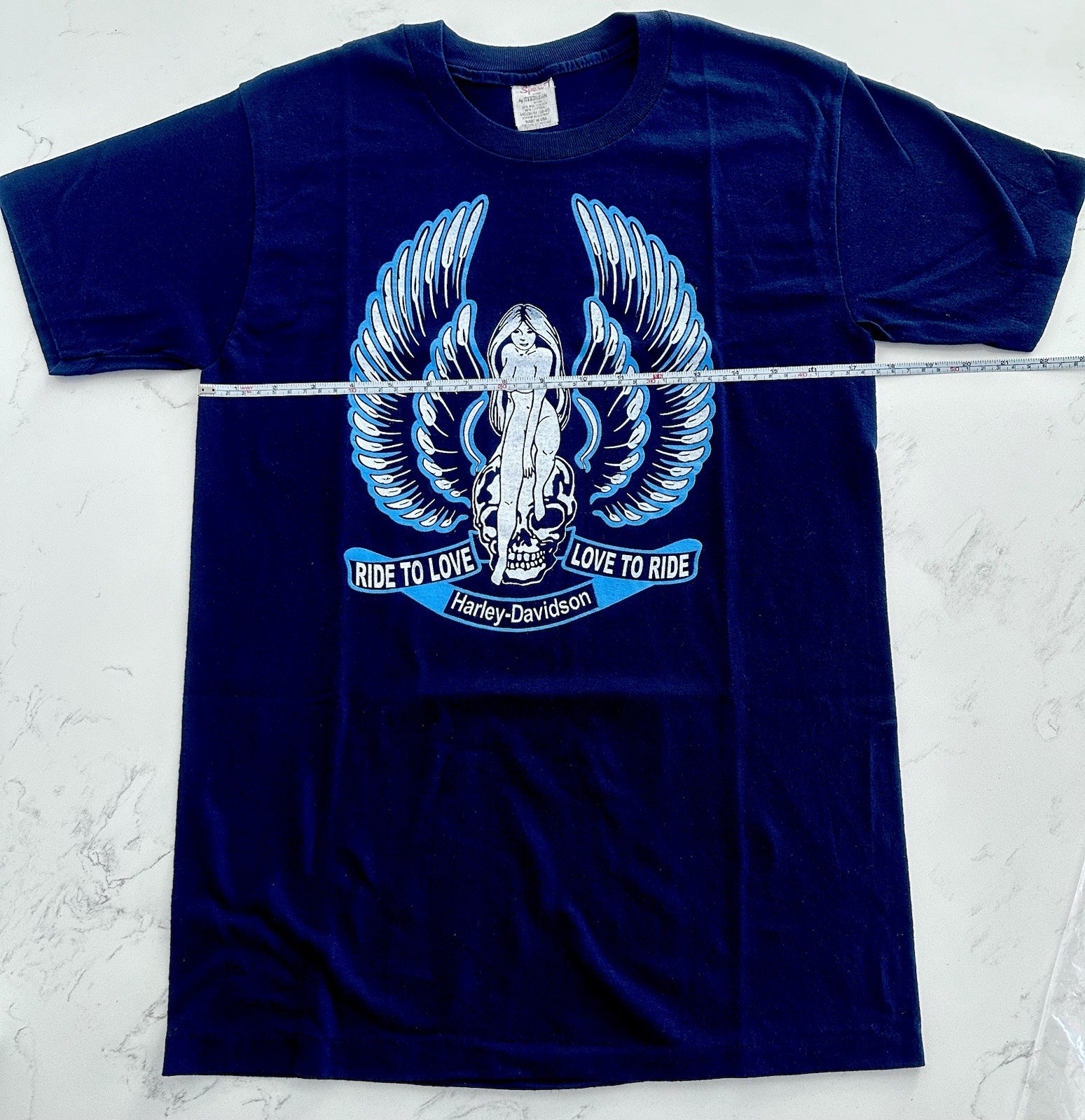 Vintage 70’s Harley-Davidson Ride to Love Love to Ride Graphic T-Shirt Size M