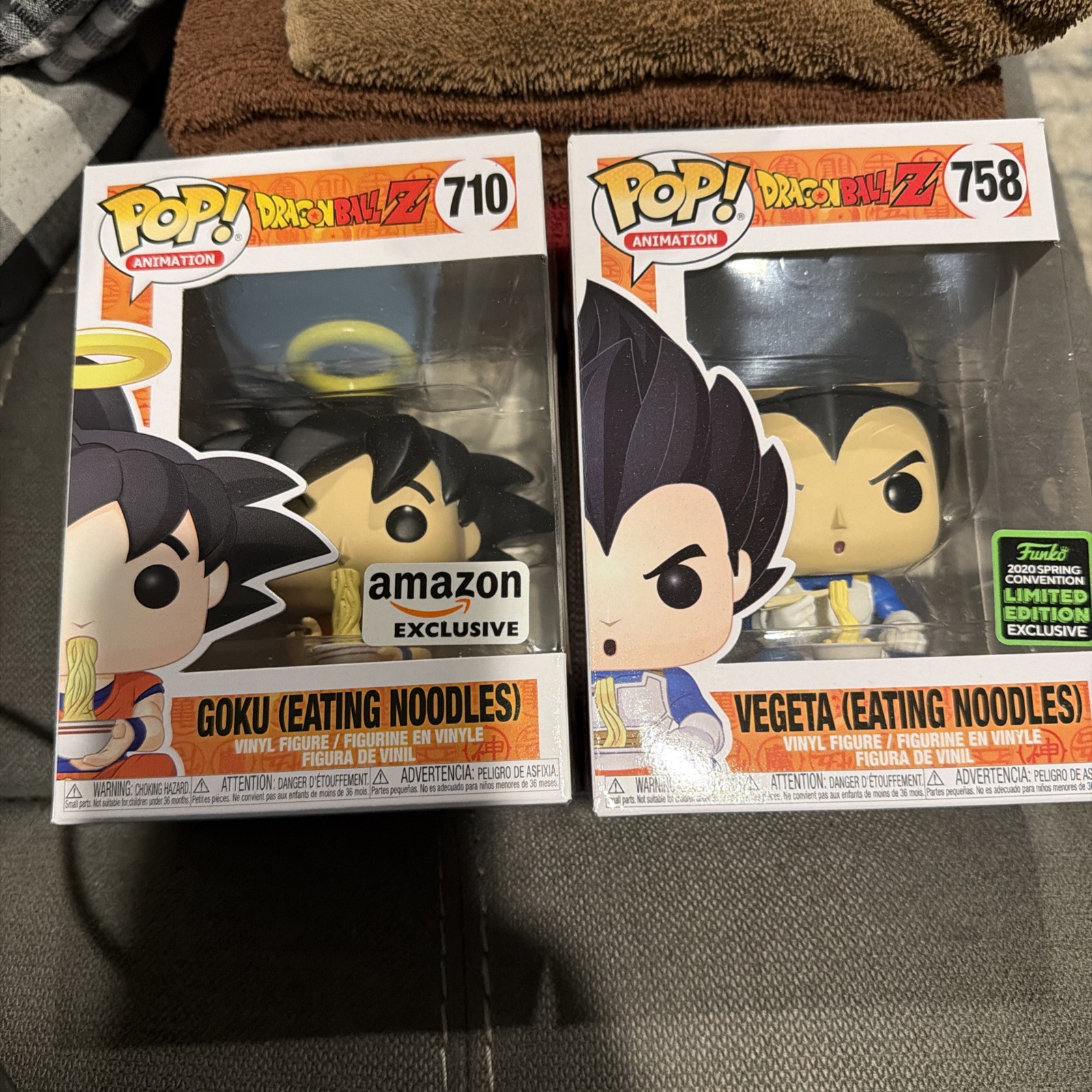 Funko Pop DBZ: Vegeta and Goku (Eating Noodles) #758 #710
