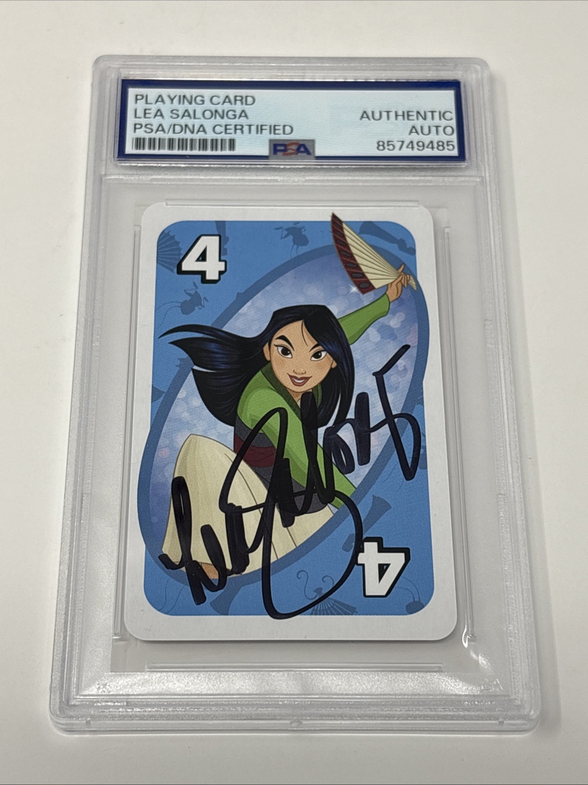 LEA SALONGA SIGNED UNO MULAN DISNEY CARD - PSA DNA COA AUTHENTIC