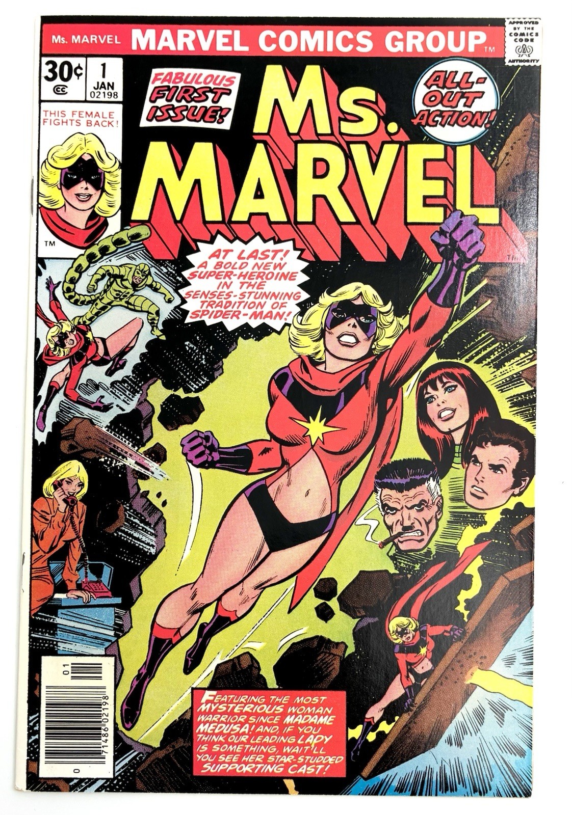 Ms. Marvel #1 1977 8.5 VF+ 🔑 1st Ms. Marvel Carol Danvers