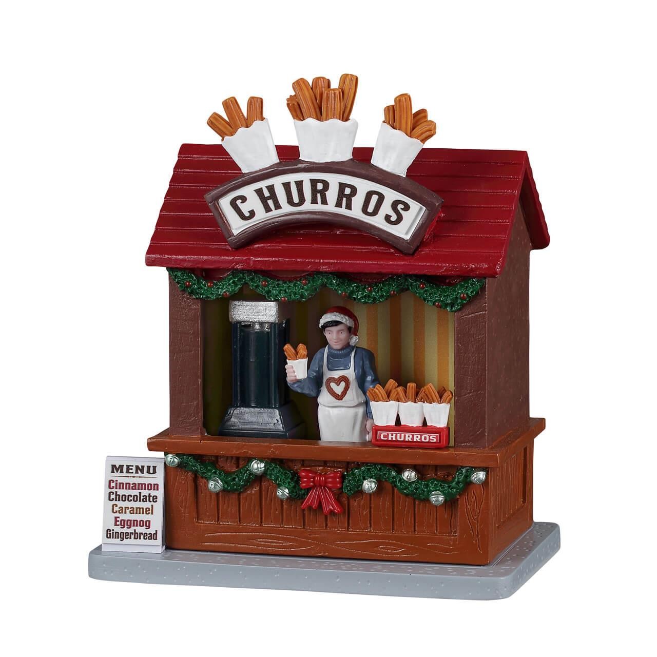 Lemax Caddington Village Accessory Churros in Dark Red Roof Stand 63827