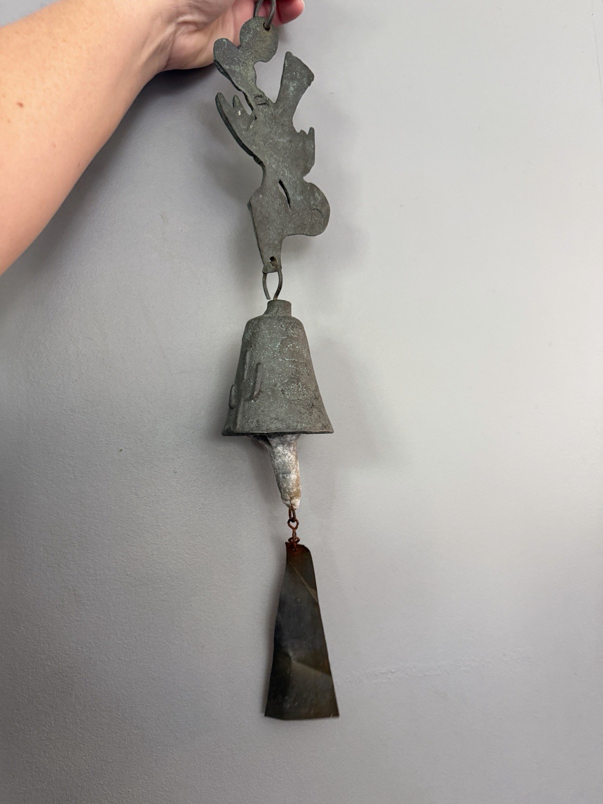 Vintage Joe Ursutz Bronze Bird Chime