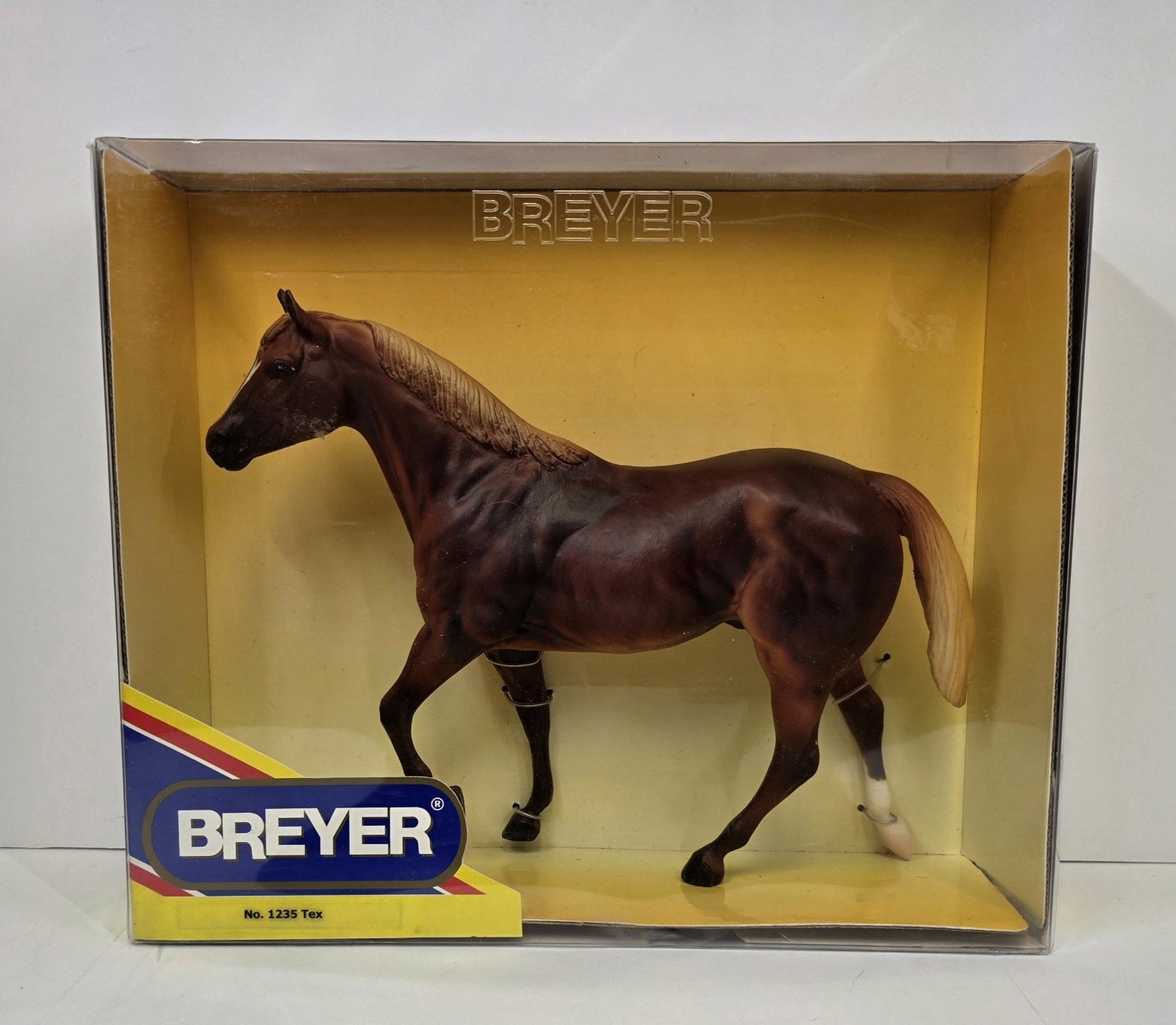 Retired Breyer Stock Stallion #1235 Tex American Quarter Horse Dark Red Sorrel