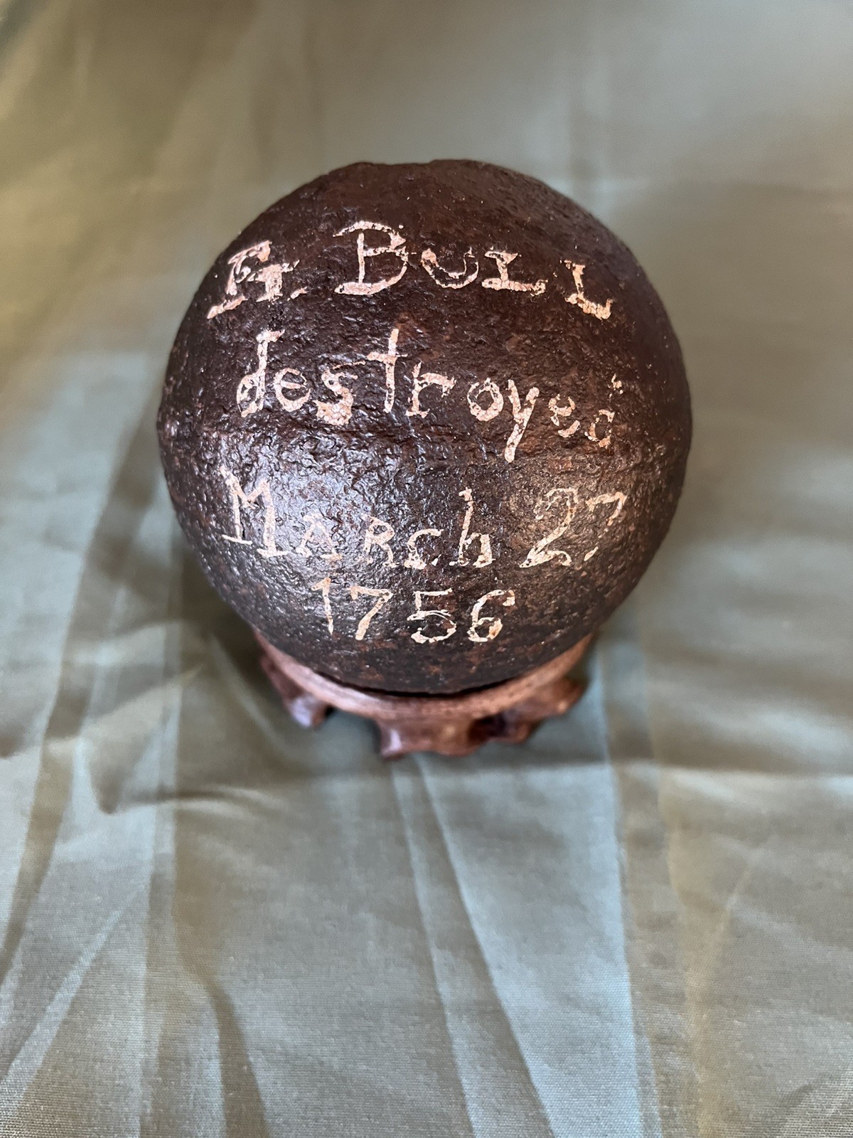 Rare Fort Bull Cannonball           French and Indian War New York