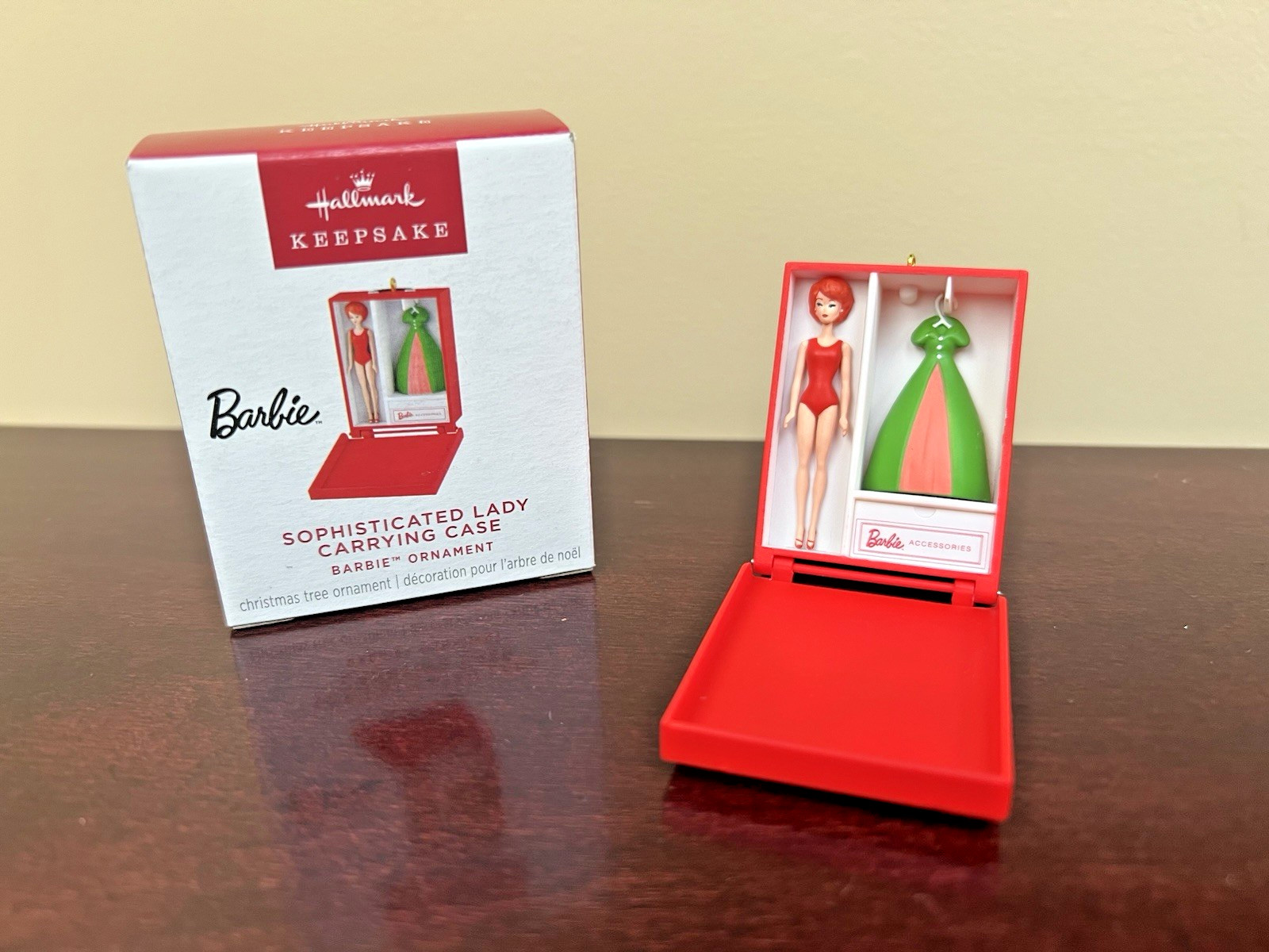 2026 Hallmark Miniature Ornament Sophisticated Lady Carrying Case Barbie
