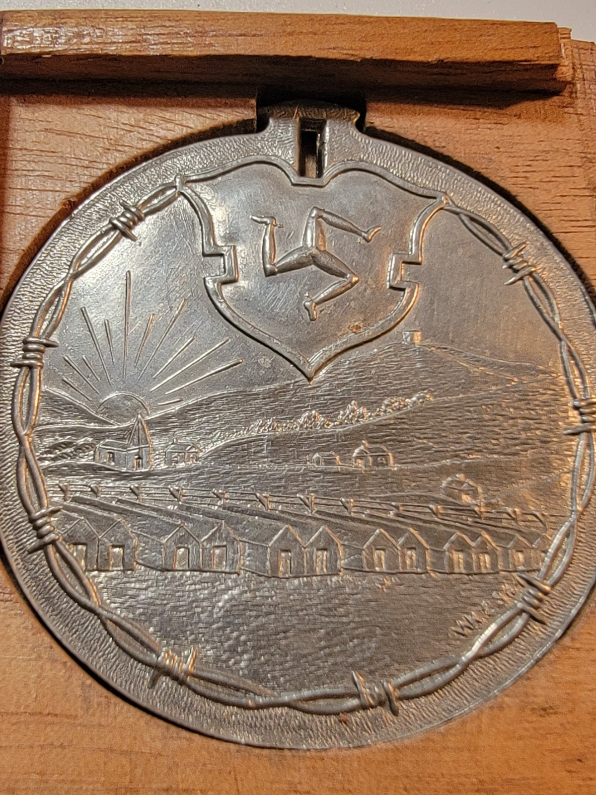 Rare WWI Knockaloe Internment Camp Medal 1914-1915 Isle of Man #8369 Box