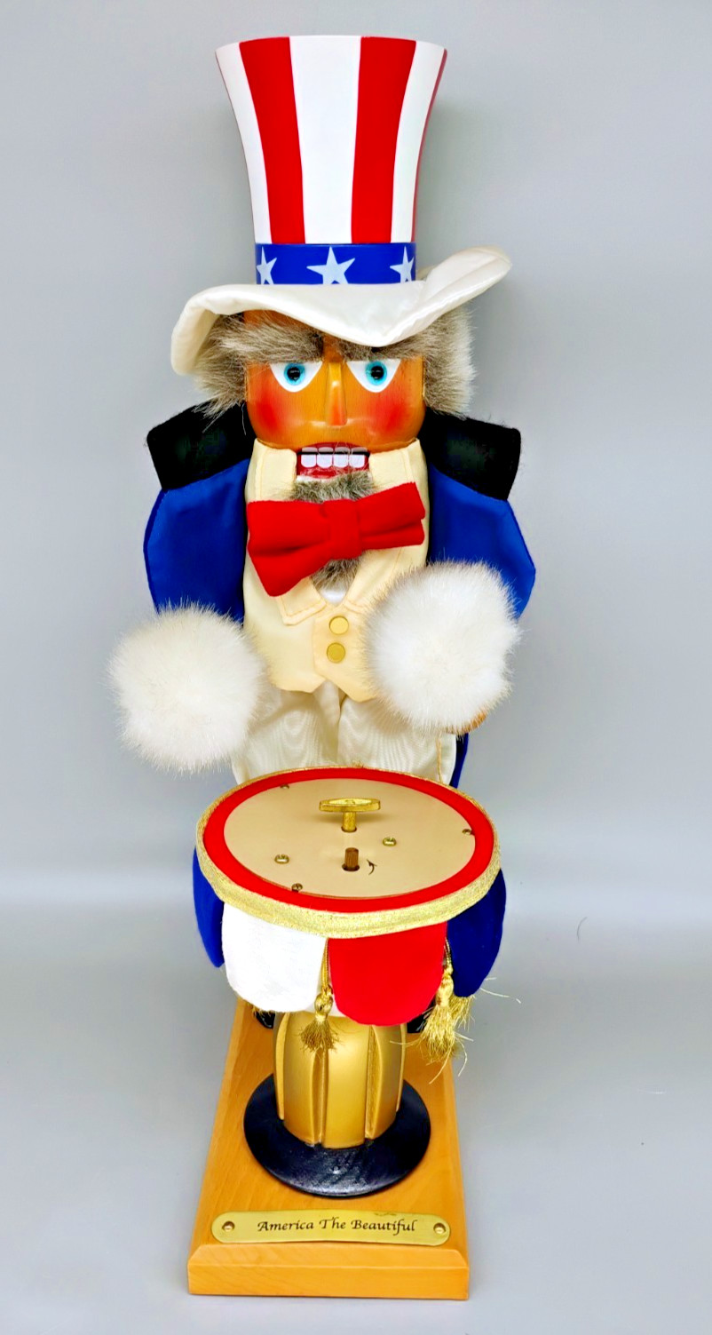 SIGNED - Steinbach America the Beautiful Uncle Sam - Musical Nutcracker - S1784