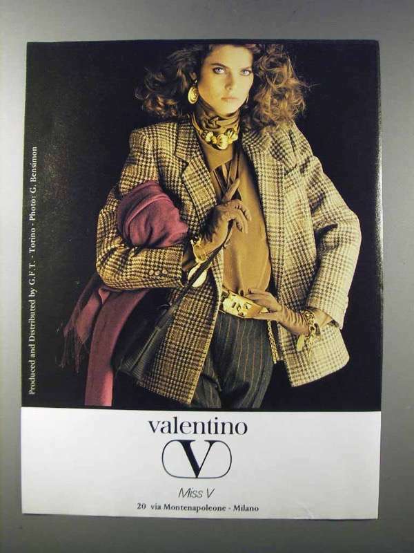 1981 Valentino Miss V Fashion Ad
